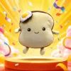 Cute yellow bread doll with fried egg decoration on top, cartoon pillow, plush toy, children's gift Specification image